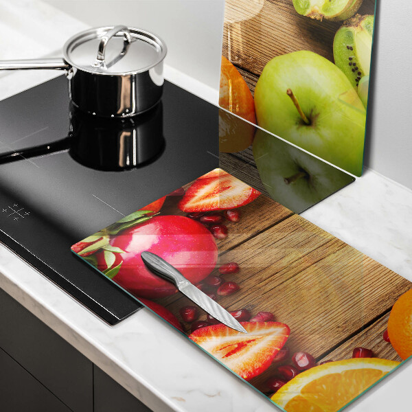 Kuchynská doska veľká zo skla Čerstvé ovocie