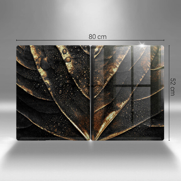 Kuchynská doska veľká zo skla Zlatý list