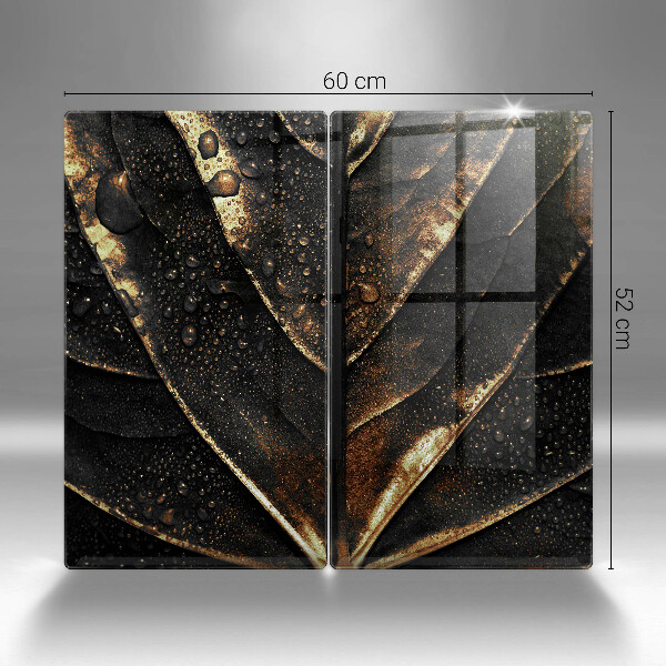 Kuchynská doska veľká zo skla Zlatý list