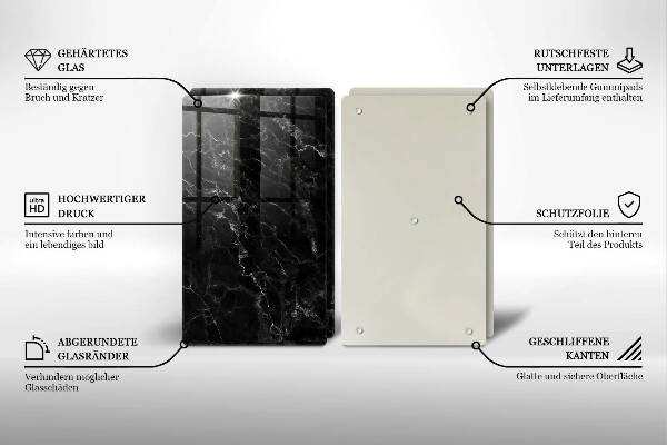 Kuchynská doska veľká zo skla Elegantný mramor