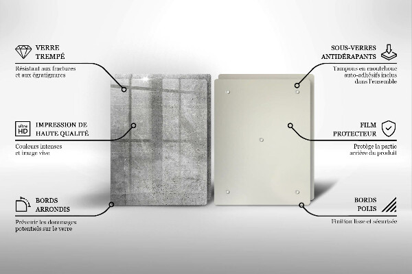 Sklenená doska na krájanie Betónová textúra
