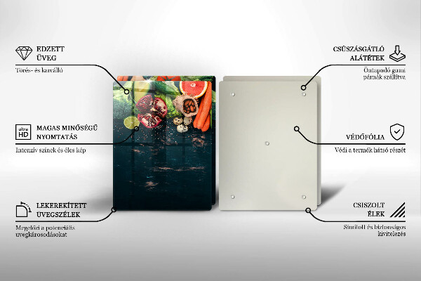 Sklenená doska na krájanie Ovocie a zelenina