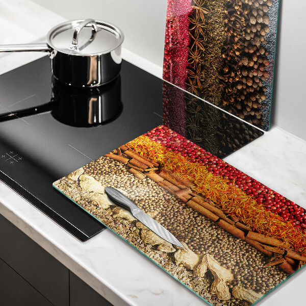 Sklenená doska na krájanie Farebné korenie