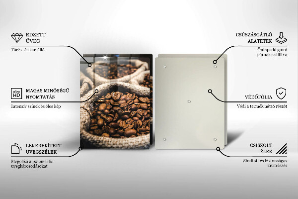 Sklenená doska na krájanie Vrecia na kávové zrná