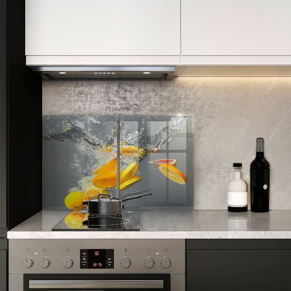 Sklenená doska na krájanie Citróny vo vode