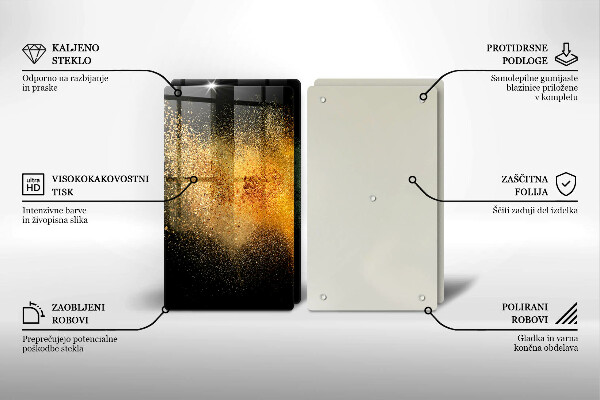 Sklenená doska na krájanie Farebné korenie