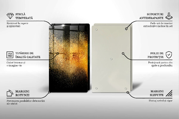 Sklenená doska na krájanie Farebné korenie