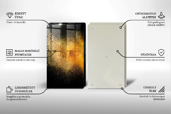 Sklenená doska na krájanie Farebné korenie