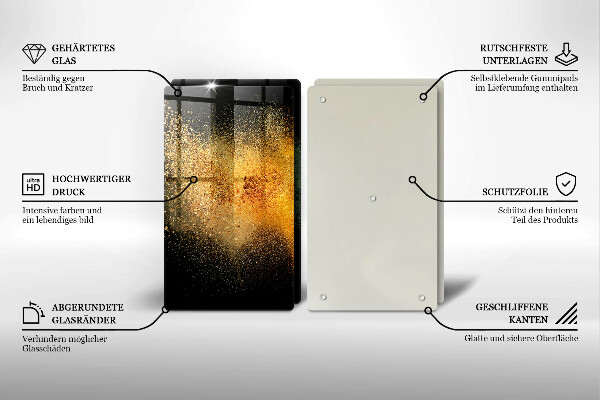 Sklenená doska na krájanie Farebné korenie