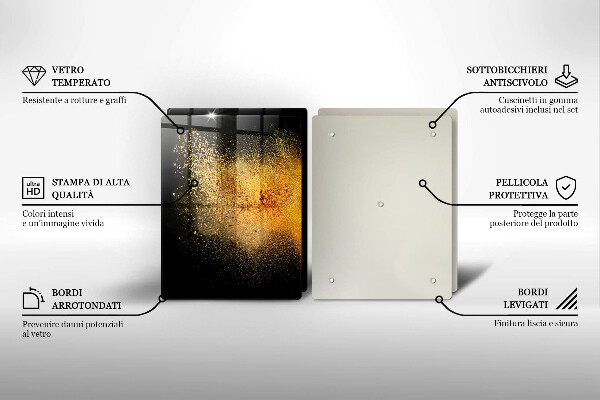 Sklenená doska na krájanie Farebné korenie