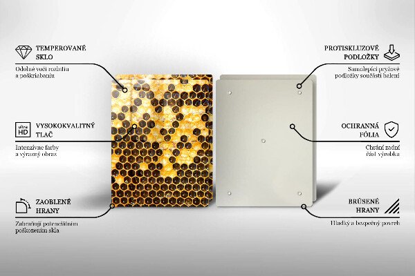 Sklenená doska na krájanie Voštinový
