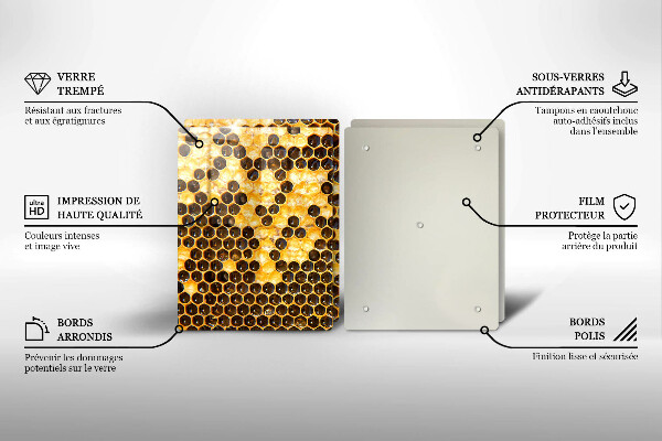 Sklenená doska na krájanie Voštinový