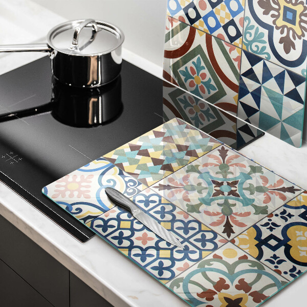 Kuchynská doska veľká zo skla Dekoratívne dlaždice