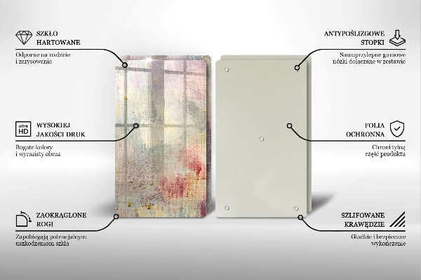 Kuchynská doska veľká zo skla Maľovanie textúry pozadia