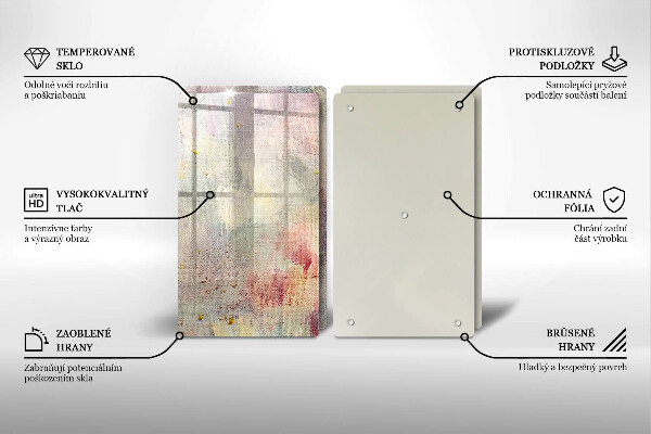 Kuchynská doska veľká zo skla Maľovanie textúry pozadia