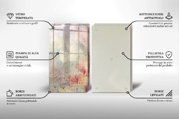 Kuchynská doska veľká zo skla Maľovanie textúry pozadia