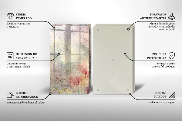 Kuchynská doska veľká zo skla Maľovanie textúry pozadia