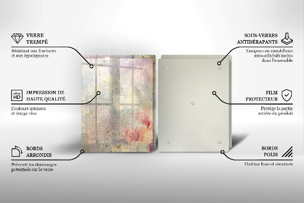 Kuchynská doska veľká zo skla Maľovanie textúry pozadia