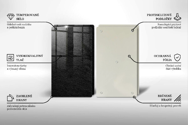 Sklenená doska na krájanie skalná textúra