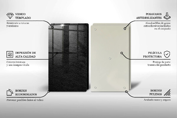 Sklenená doska na krájanie skalná textúra