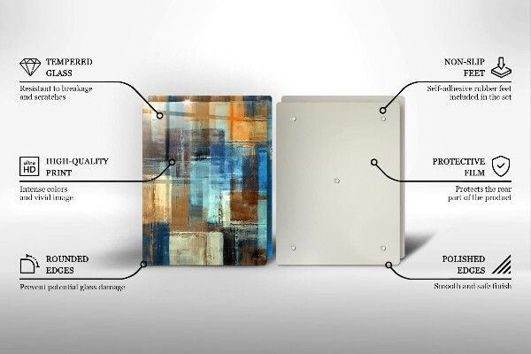 Kuchynská doska veľká zo skla Maľované pozadie