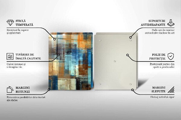 Kuchynská doska veľká zo skla Maľované pozadie