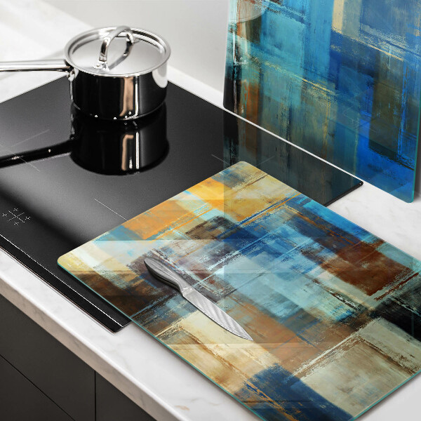 Kuchynská doska veľká zo skla Maľované pozadie