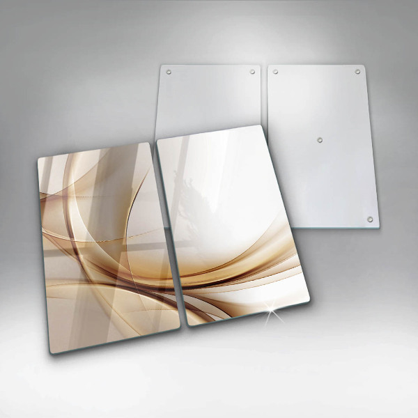 Kuchynská doska veľká zo skla Abstraktné tvary