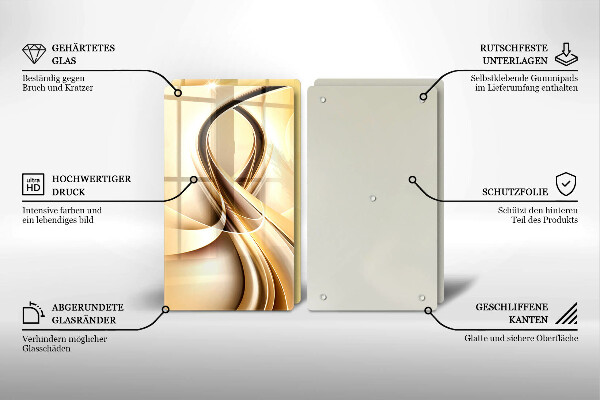 Kuchynská doska veľká zo skla Abstrakcia dymu