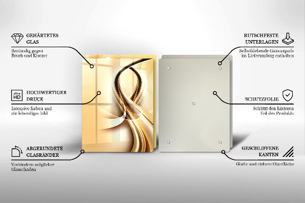 Kuchynská doska veľká zo skla Abstrakcia dymu