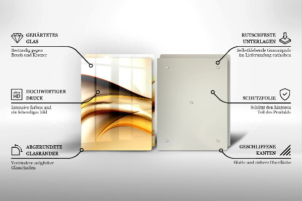 Kuchynská doska veľká zo skla Abstraktné dymové čiary