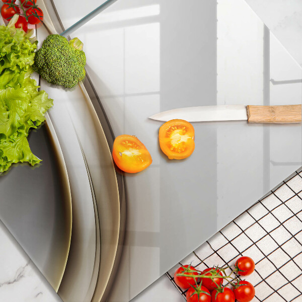 Kuchynská doska veľká zo skla Mäkké línie abstrakcie