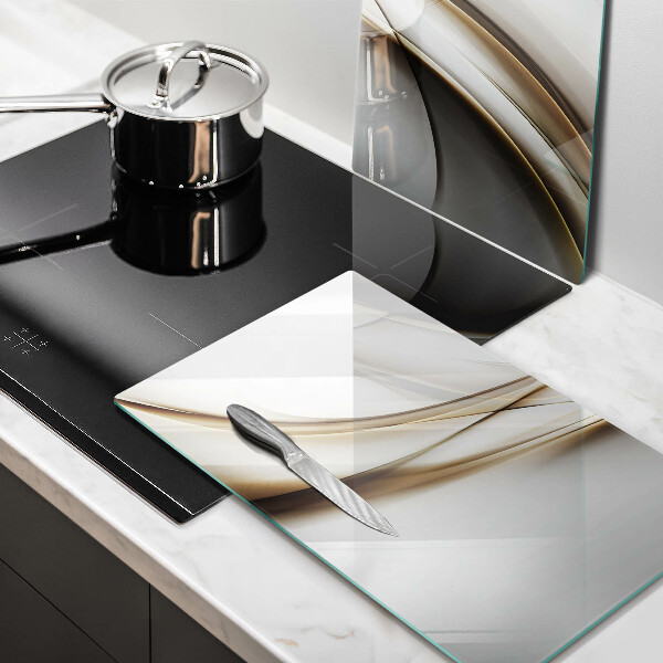 Kuchynská doska veľká zo skla Mäkké línie abstrakcie