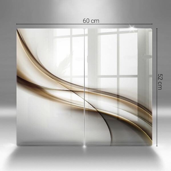 Kuchynská doska veľká zo skla Mäkké línie abstrakcie