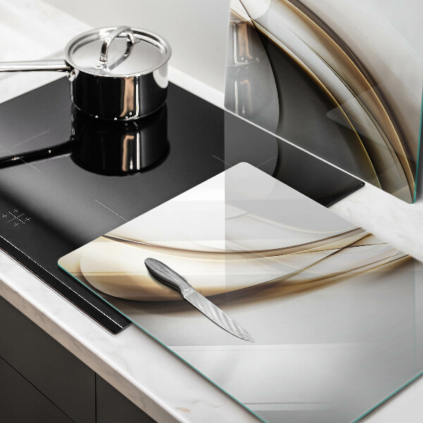 Kuchynská doska veľká zo skla Mäkké línie abstrakcie