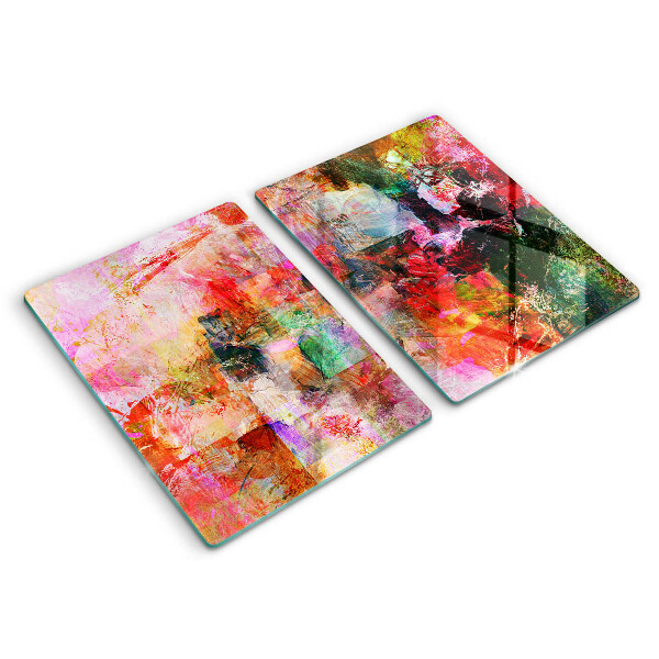 Kuchynská doska veľká zo skla Maľovanie abstrakcie