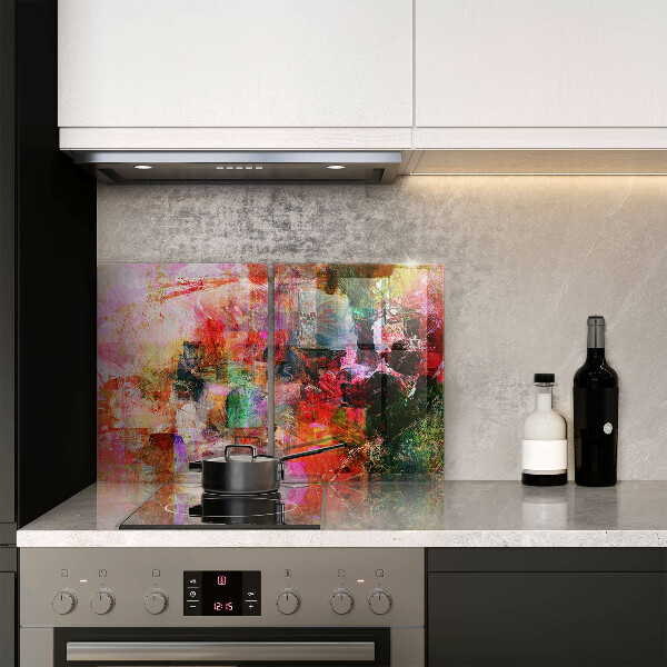 Kuchynská doska veľká zo skla Maľovanie abstrakcie
