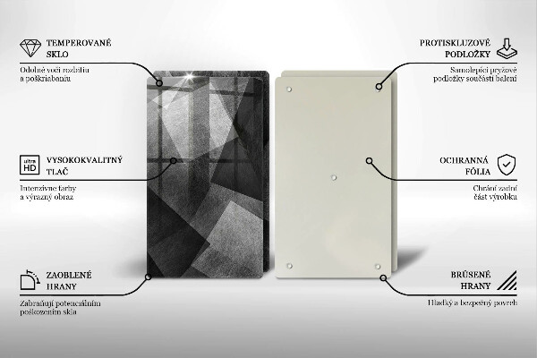 Sklenená doska na krájanie Geometrická abstrakcia