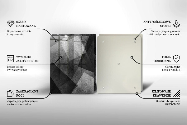 Sklenená doska na krájanie Geometrická abstrakcia