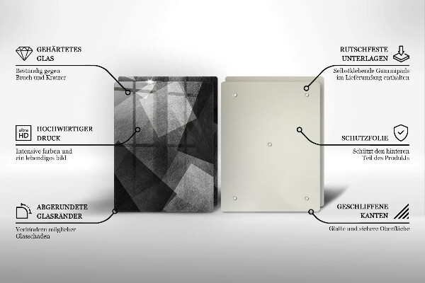 Sklenená doska na krájanie Geometrická abstrakcia