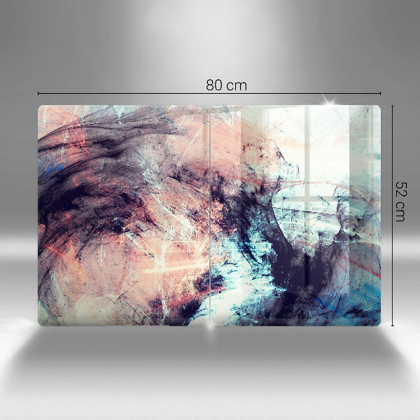 Kuchynská doska veľká zo skla Maľovaná abstrakcia