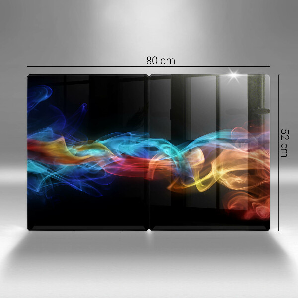 Kuchynská doska veľká zo skla Farebný dym