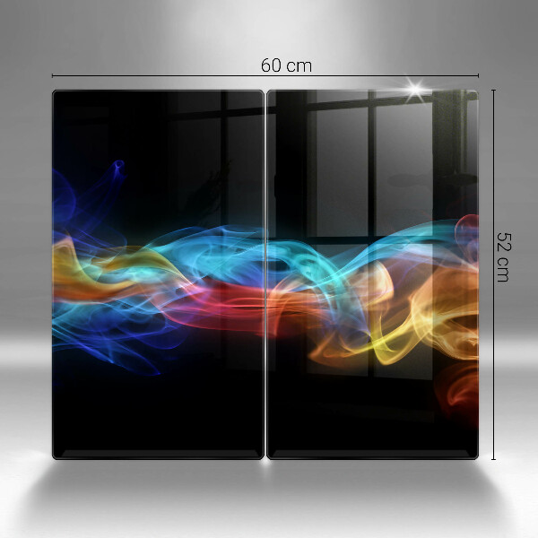 Kuchynská doska veľká zo skla Farebný dym