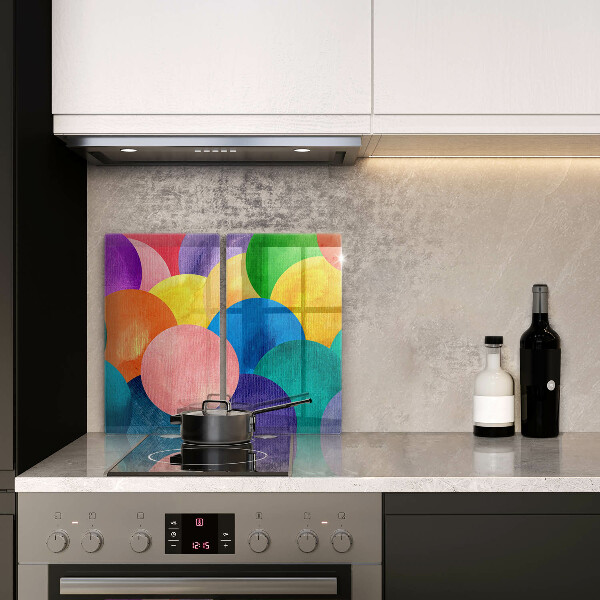 Sklenená doska na krájanie Farebné kruhy