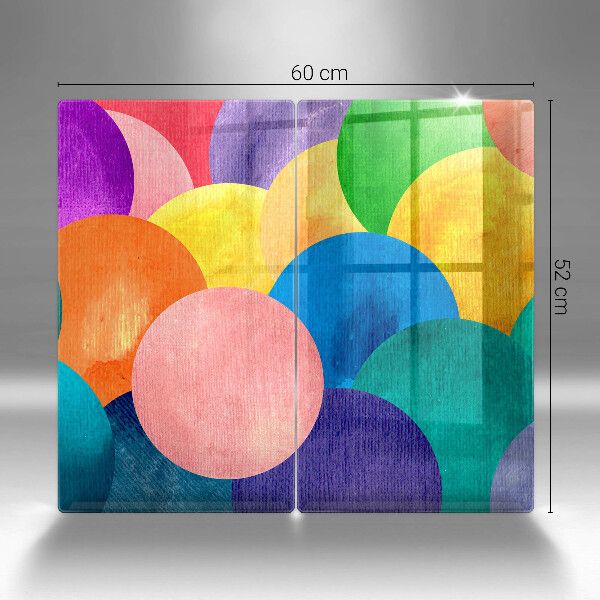 Sklenená doska na krájanie Farebné kruhy