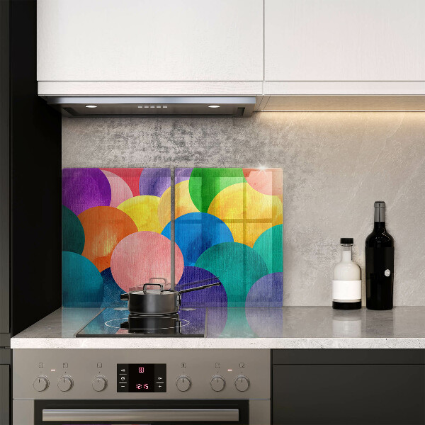 Sklenená doska na krájanie Farebné kruhy