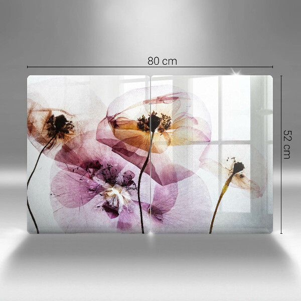 Sklenená doska na krájanie Jemné kvety