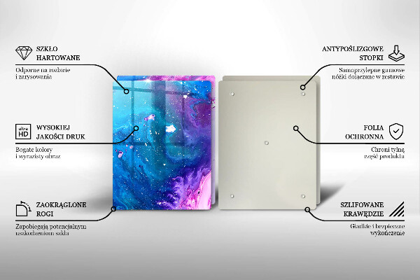 Sklenená doska na krájanie Abstrakce atramenty