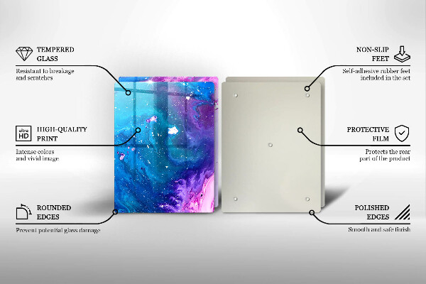 Sklenená doska na krájanie Abstrakce atramenty