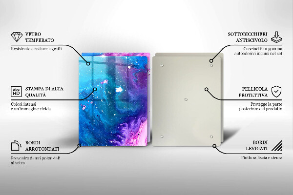 Sklenená doska na krájanie Abstrakce atramenty